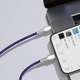 Кабель Baseus Cafule Metal Type-C to Lightning PD 20W (1m) purple CATLJK-A05 - изображение 2