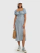 Плаття міді літнє жіноче Big Star Soti L Блакитне (5900714728632) - зображення 1