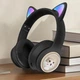 Детские беспроводные Bluetooth наушники AZK-01 c RGB подсветкой и встроенным микрофоном Чёрный - изображение 3
