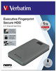 Dysk twardy Verbatim Executive Fingerprint Secure 1TB 2.5" USB 3.2 Szary (0023942536529) - obraz 3