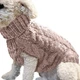 Вязаний светр для собак Pet Style "Косичка" Бежевий L - зображення 1