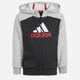 Дитячий теплий спортивний костюм (толстовка + штани) для хлопчика adidas LK BL FL TS IJ6386 110 см Сірий/Чорний (4066762627707) - зображення 2