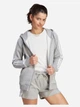 Толстовка на молнии утепленная с капюшоном женская Adidas W 3S FL FZ HD IM0236 Серая (4066762216062) - изображение 2