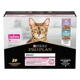 Влажный корм Purina Pro Plan индейка и рыба для кошек с чувствительным пищеварением 7+3 паучи по 85 г - изображение 1