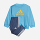 Dres chłopięcy (bluza bez kaptura + spodnie) adidas I BOS LOGO JOG IS2519 80 cm Błękitny/Granatowy (4067887402279) - obraz 1