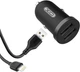 Автомобильное зарядное устройство XO TZ08 2.1A/2 USB + Lightning Black (TZ08-L-BK) - изображение 1