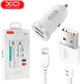 Автомобильное зарядное устройство XO TZ08 2.1A/2 USB + Lightning White (TZ08-L-WH) - изображение 4