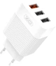 Сетевое зарядное устройство XO QC 3.0 L72 30W (18W/1USB + 2.4A/2 USB) + Type C White (L72-TC-WH) - изображение 4