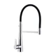 Cмеситель для кухни однорычажный с гибким изливом и двухрежимным аэратором GAPPO черный/хром латунь G4398-15 - изображение 1