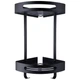 Полка настенная GLOBUS LUX BQ9422 280мм 2-х ярусная угловая округлая из нержавеющей стали черная 000021393 - изображение 2