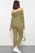 Костюм женский трикотажный цвета хаки Fashion размер 2 (179103) - изображение 3
