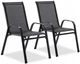 Садове Вуличне Крісло до 120 кг Текстилен GardenLine Majorka Black Чорне для Балкону Тераси Дачі - зображення 6