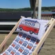 Шезлонг розкладний дерев’яний з подушкою та принтом Volkswagen - садовий лежак для кафе, тераси, балкона або дачі - зображення 2