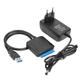 Кабель адаптер USB 3.0 - SATA 2.5 та 3.5 HDD з блоком живлення12v 2 AH - зображення 1