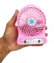 Портативный usb мини-вентилятор настольный Pink - изображение 2