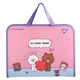 Папка-портфель FC Yes Line Friends "Ведмедик та його друзі" 35х26х3 cм на молнії пластиковий з тканевими ручками рожевий (492239) - зображення 1