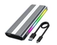 Зовнішня кишеня Deepfox M9 RGB для M.2 SSD NVMe (PCIe) / NGFF (Sata) Type-C USB 3.1 Gen 2 - зображення 1