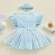 Боди детское с фатиновой юбкой Baby 60 см Синий 0-3 мес - изображение 2