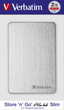 Dysk twardy Verbatim Store n Go Alu Slim 2TB 2.5" USB 3.2 Srebrny (0023942536666) - obraz 4