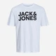 Футболка хлопковая длинная мужская Jack & Jones 12151955 2XL Белая (5715102186457) - изображение 7