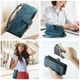 Чехол-кошелек CaseMe Retro Leather с манитом и ремешком для Samsung A14 Бирюзовый - изображение 6