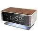 Годинник настольні з радіо Technoline WT487 Wireless Mobile Charging White/Brown, WT487 - зображення 2