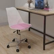 Офісне комп'ютерне крісло Hommex Kantri White / Pink (арт. H-231 W/PN MR) на колесах хром - зображення 2