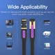 Кабель сетевой Vention Flat Cat.7 RJ45 Интернет кабель (патч-корд, Patch Cable) 10 м Black (ICABL) - изображение 5