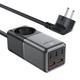 Мережевий зарядний пристрій Acefast Z2 PD75W GAN (3xUSB-C + 2xUSB-A) Desktop Charging Adapter 1.5 м Black - зображення 1