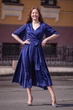 Вечірня синя сукня міді JadFashion XXL синій 43285479 - зображення 5