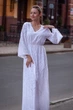 Бавовняна сукня довга з перфорацією Cotton XL білий 43396273 - зображення 4