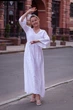 Бавовняна сукня довга з перфорацією Cotton XL білий 43396273 - зображення 5