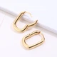 Сережки-овали в стилі мінімалізм "Modern Oval" Honey Fashion Accessories золотистий (120146) - зображення 2