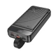 Павербанк PowerBank зі швидкою зарядкою та ліхтарем 30000mAh HOCO J123B |3USB/1Type-C, 22.5W+PD20W| Чорний - зображення 3