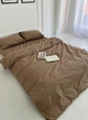Комплект постельного белья двуспальный 175х210 Бязь Gold Luxe наволочки 70х70 кофе с молоком - изображение 4