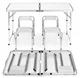 Стол для пикника раскладной с 4 стульями Folding Table 120х70х60 см White - изображение 2