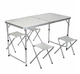 Стол для пикника раскладной с 4 стульями Folding Table 120х70х60 см White - изображение 3