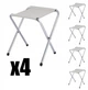 Стол для пикника раскладной с 4 стульями Folding Table 120х70х60 см White - изображение 6