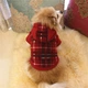 Теплое худи для котов и кошек с капюшоном Pet Style "Клетка" Красная S - изображение 3