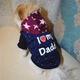 Толстовка для котів Pet Style "Я люблю татка" Синя XS - зображення 3