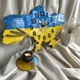 Часы настенные из эпоксидной смолы "Карта Украины" 50х34 см (044-50) - изображение 1