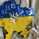 Часы настенные из эпоксидной смолы "Карта Украины" 50х34 см (001-50) - изображение 3