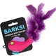 Игрушка для Котов Barksi Рыбка с колокольчиком и перьям 8 х 5 см Розовая - изображение 1