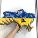 Часы настенные из эпоксидной смолы "Карта Украины" 50х34 см (026-50) - изображение 5