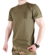 Футболка Kiborg Tactical Coolpass хакі з велкро панелями для шевронів S - зображення 3