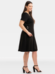 Sukienka trapezowa damska Plus Size Karko SC255 54 Czarna (5903676222651) - obraz 3