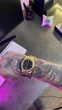Мужские часы Poedagar Piguet золотые, черный циферблат - изображение 5