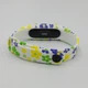 Ремінець Xiaomi Mi Band 2 з малюнком силіконовий браслет miband Триколірні квіти - 1605P - зображення 2