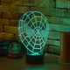 3D светильник для детской комнаты 10*11.5*21см 11 режимов Маска человека Паука - изображение 1