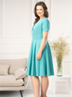 Sukienka trapezowa damska Plus Size Karko SC301 56 Zielona (5903676229063) - obraz 3